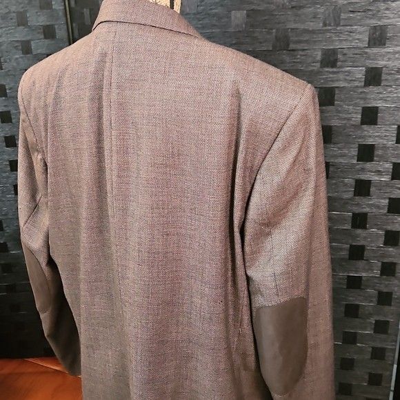 Men's Classic Brown Tweed Wool/Cashmere Blazer Size 46L - Picture 6 of 10